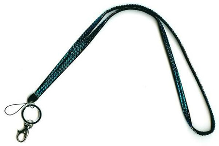 Rhinestone Bling Lanyard Teal