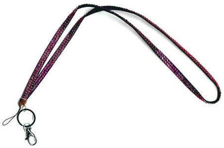 Rhinestone Bling Lanyard Hot Pink