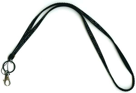 Rhinestone Bling Lanyard Black