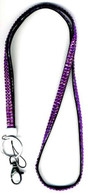 Rhinestone Bling Lanyard Purple