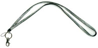 Rhinestone Bling Lanyard Silver