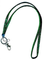 Rhinestone Bling Lanyard Green