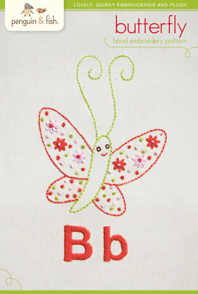 B Butterfly Hand Embroidery