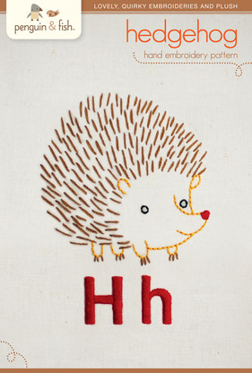 H Hedgehog Hand Embroidery