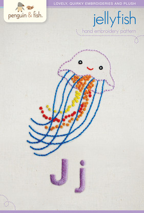 J Jellyfish Hand Embroidery
