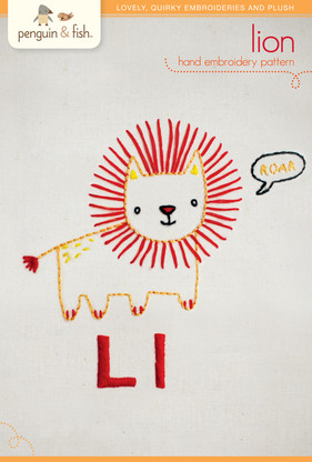 L Lion Hand Embroidery