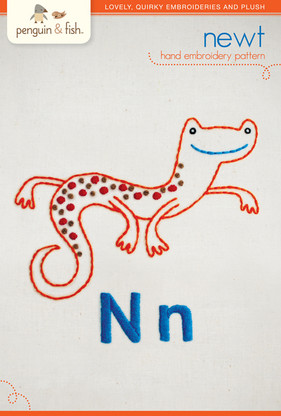 N Newt Hand Embroidery