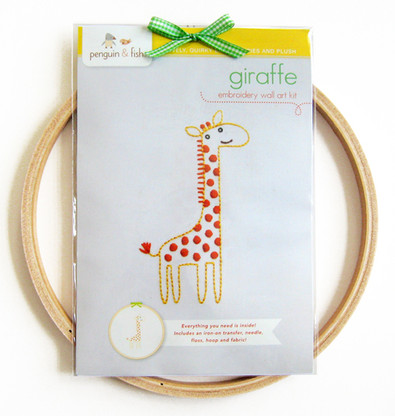 Giraffe Hand Embroidery Kit
