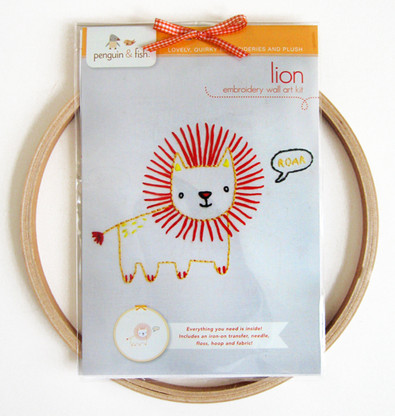 Lion Hand Embroidery Kit