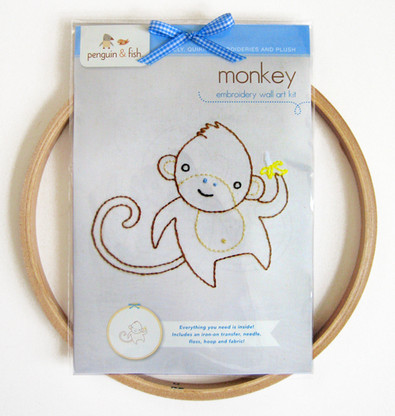 Monkey Hand Embroidery Kit