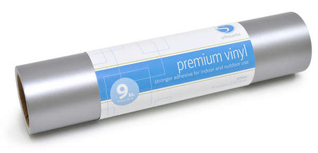 Silhouette Premium Vinyl On A Roll 9in x 10ft Silver