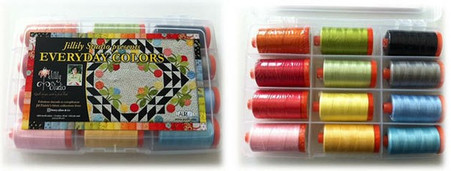 Aurifil Cotton 50 wt 12 Large Spools Jill Finley Everyday Colors Thread Collection