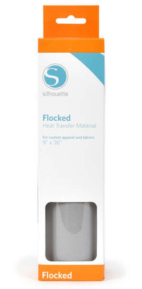 Silhouette Heat Transfer Material 9in x 3ft Flocked Grey