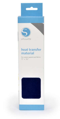 Silhouette Heat Transfer Material 9in x 3ft Flocked Navy