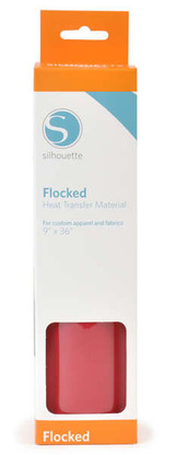 Silhouette Heat Transfer Material 9in x 3ft Flocked Red