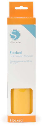 Silhouette Heat Transfer Material 9in x 3ft Flocked Yellow