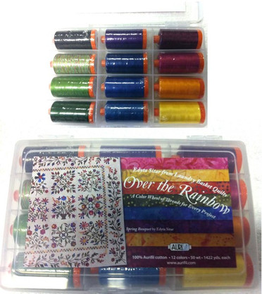 Aurifil Cotton 50 wt 12 Large Spools Edyta Sitar Over the Rainbow Thread Collection