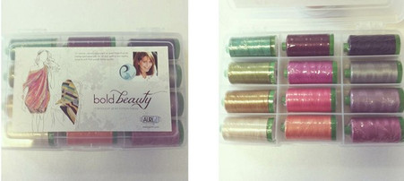 Aurifil Cotton 40 wt 12 Large Spools Pat Bravo Bold Beauty Thread Collection