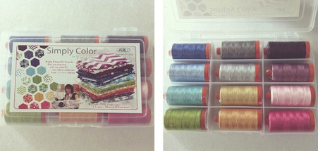 Aurifil Cotton 50 wt 12 Large Spools Vanessa Christenson Simply Color Thread Collection