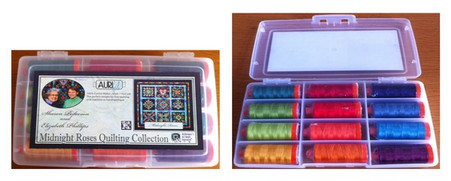 Aurifil Cotton 50 wt 12 Large Spools Sharon Pederson & Elizabeth Phillips Midnight Roses Thread Collection
