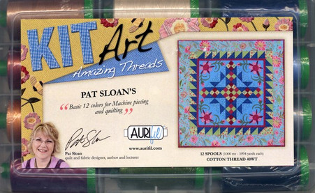 Aurifil Cotton 40 wt 12 Large Spools Pat Sloan Machine Piecing and Quilting Thread Collection