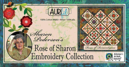 Aurifil Cotton 40 wt 12 Large Spools Sharon Pederson Rose of Sharon Embroidery Thread Collection