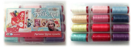 Aurifil Wool 12 wt 12 Large Spools Marianne Byrne Espirit Folk Art Thread Collection