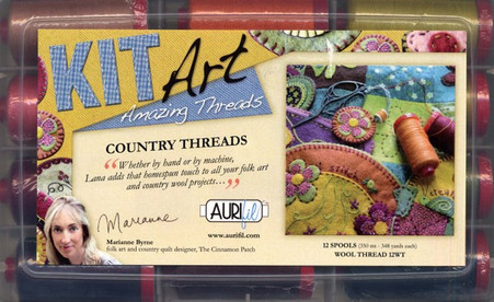 Aurifil Wool 12 wt 12 Spools Marianne Byrne Country Threads Thread Collection