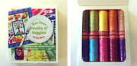 Aurifil Cotton 50 wt 10 Small Spools Pat Sloan Fruits N Veggies Thread Collection