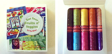 Aurifil Cotton 50 wt 10 Small Spools Pat Sloan Fruits N Veggies Thread Collection