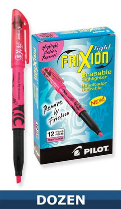 Frixion Erasable Highlighter 12/pkg Pink
