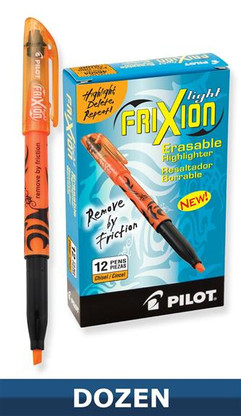 Frixion Erasable Highlighter 12/pkg Orange