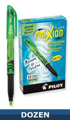 Frixion Erasable Highlighter 12/pkg Green