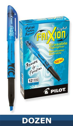 Frixion Erasable Highlighter 12/pkg Blue