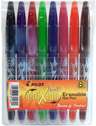 Frixion Erasable Gel Pen 8/pkg Assorted