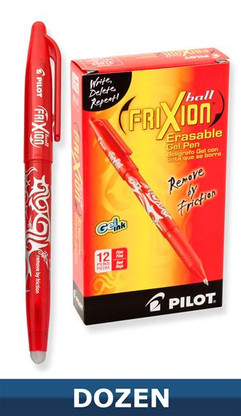 Frixion Erasable Gel Pen 12/pkg Red 0.7mm