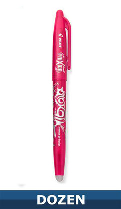 Frixion Erasable Gel Pen 12/pkg Pink 0.7mm
