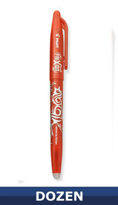 Frixion Erasable Gel Pen 12/pkg Orange 0.7mm