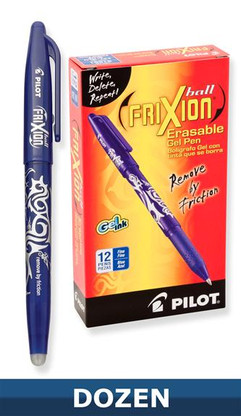 Frixion Erasable Gel Pen 12/pkg Blue 0.7mm