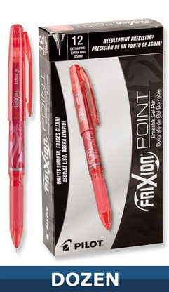 Frixion XF Erasable Gel Pen 12/pkg Red .05mm