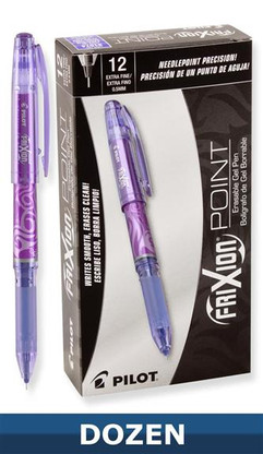 Frixion XF Erasable Gel Pen 12/pkg Purple .05mm