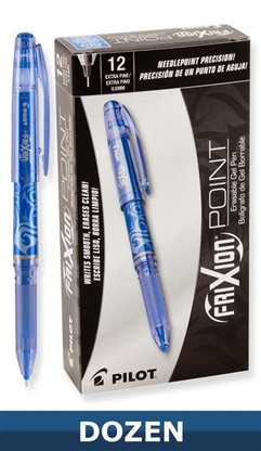 Frixion XF Erasable Gel Pen 12/pkg Blue .05mm