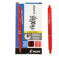 Frixion Clicker Gel Pen Fine Point 12/pkg Red .07mm