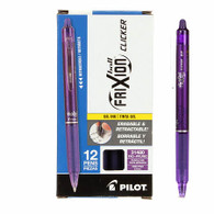 Frixion Clicker Gel Pen Fine Point 12/pkg Purple .07mm