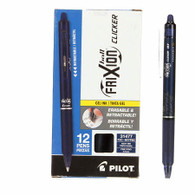 Frixion Clicker Gel Pen Fine Point 12/pkg Navy .07mm