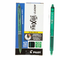 Frixion Clicker Gel Pen Fine Point 12/pkg Green .07mm