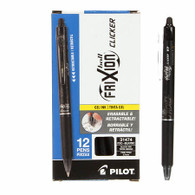Frixion Clicker Gel Pen Fine Point 12/pkg Black .07mm