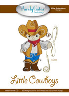 Mylar Embroidery CD Designs Little Cowboys