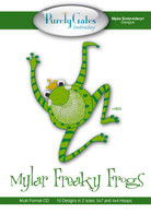 Mylar Embroidery CD Designs Mylar Freaky Frogs