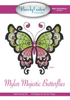 Mylar Embroidery CD Designs Mylar Majestic Butterflies